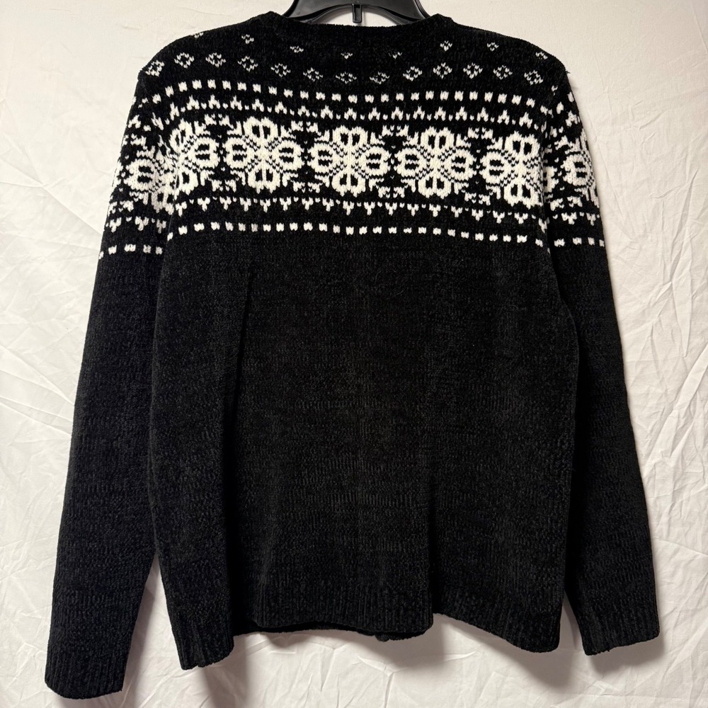 Vintage Alfred Dunner Embroidered Skater Zip Women's Holiday Cardigan M - Picture 2 of 5